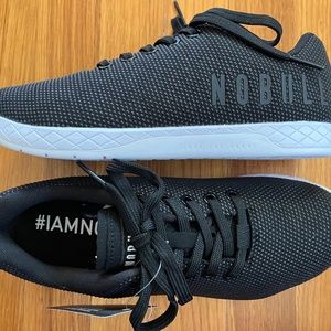 NoBull Superfabric Trainer - Black with White Sole W8 M6.5 - Never Worn